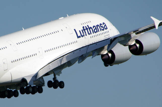 Lufthansa A380 on take-off